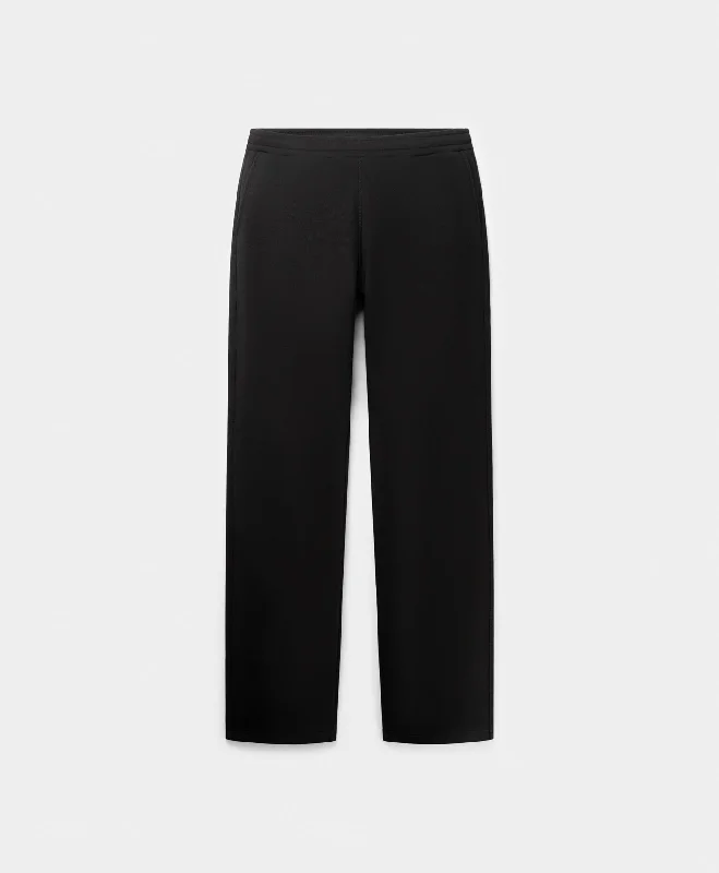 Black Mono Rib Pants