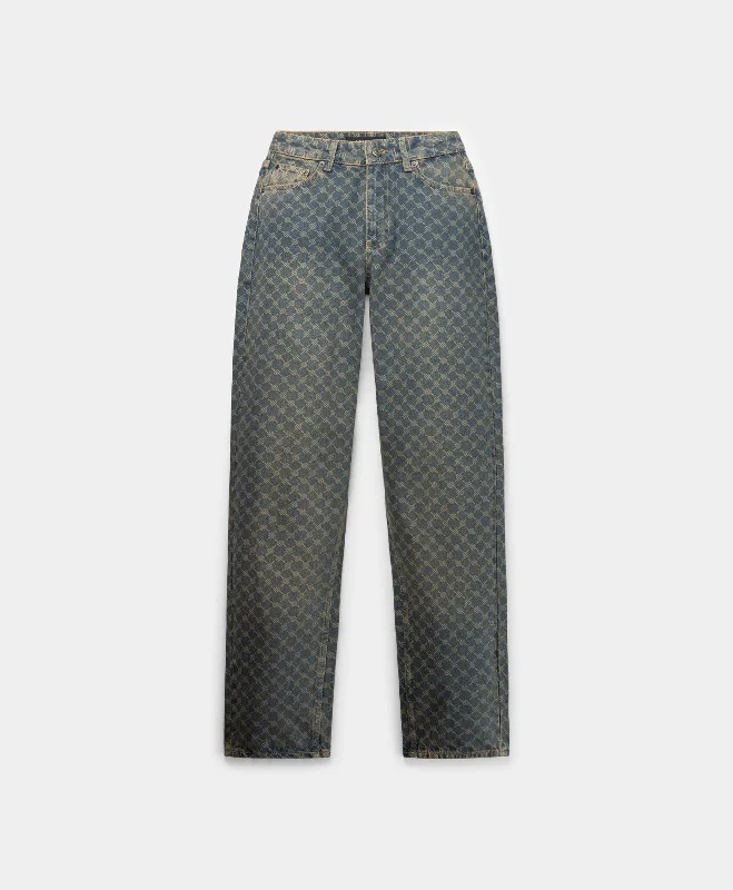 Sand Blue Avery Monogram Jeans