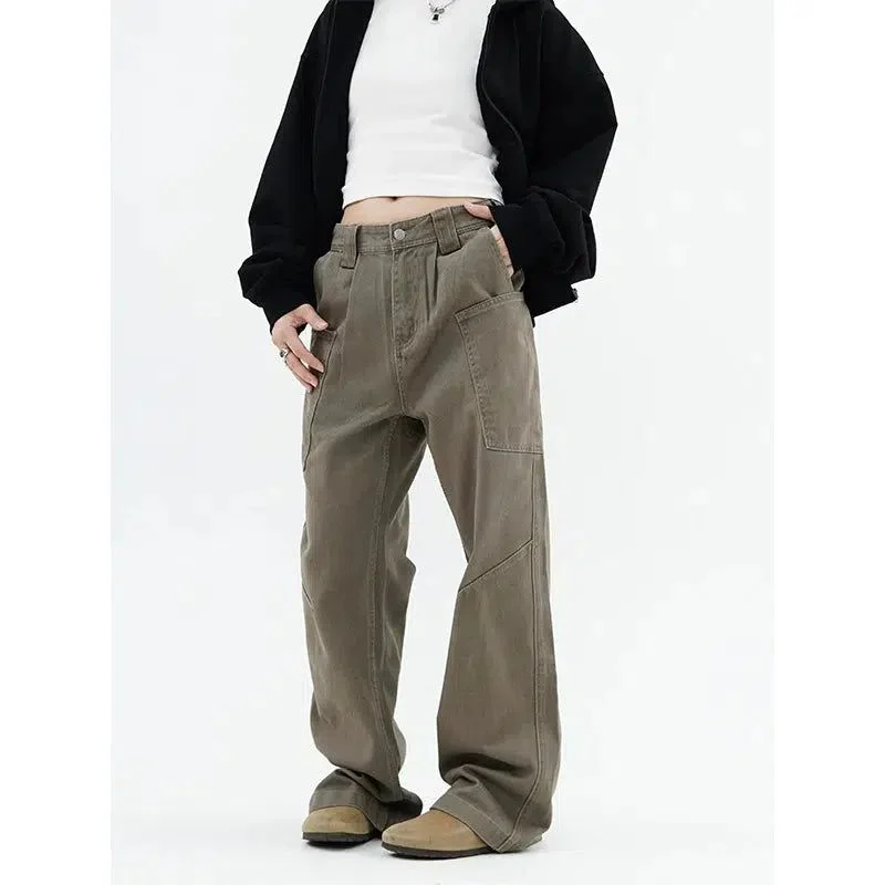 Wash Oversized Pocket Pants