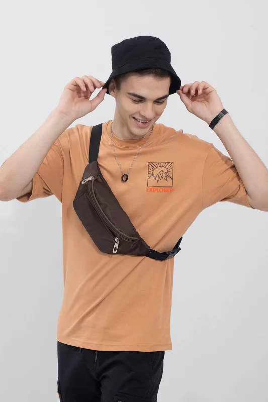 Explore Brown Oversized T-Shirt