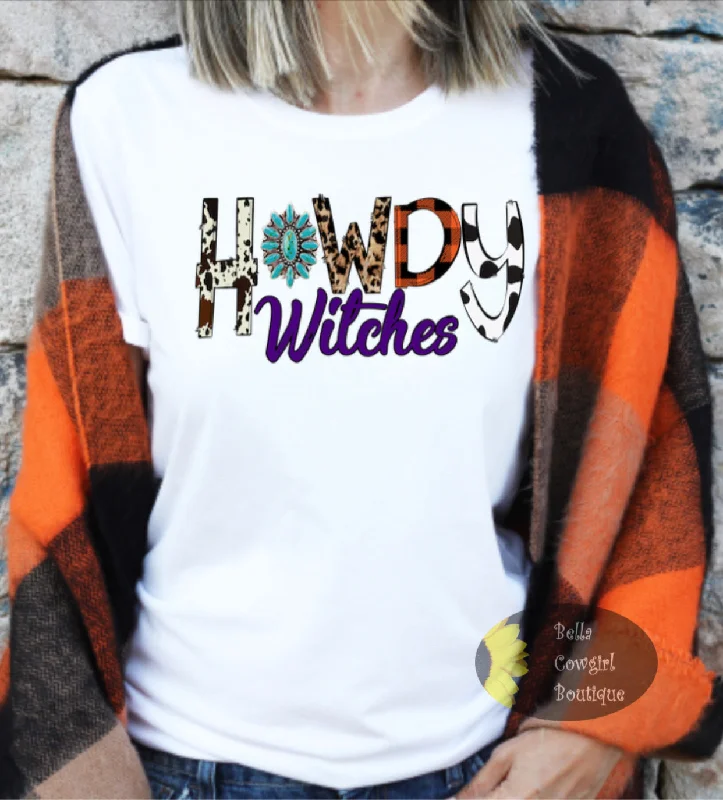 Howdy Witches Country Western Halloween T-Shirt