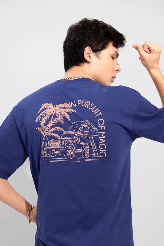 In Pursuit Blue Oversized T-Shirt