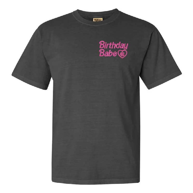 Monogrammed Birthday Babe Comfort Colors T-Shirt