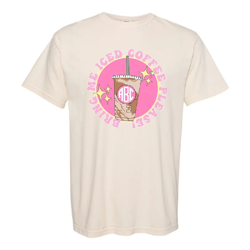 Monogrammed 'Bring Me Iced Coffee' T-Shirt