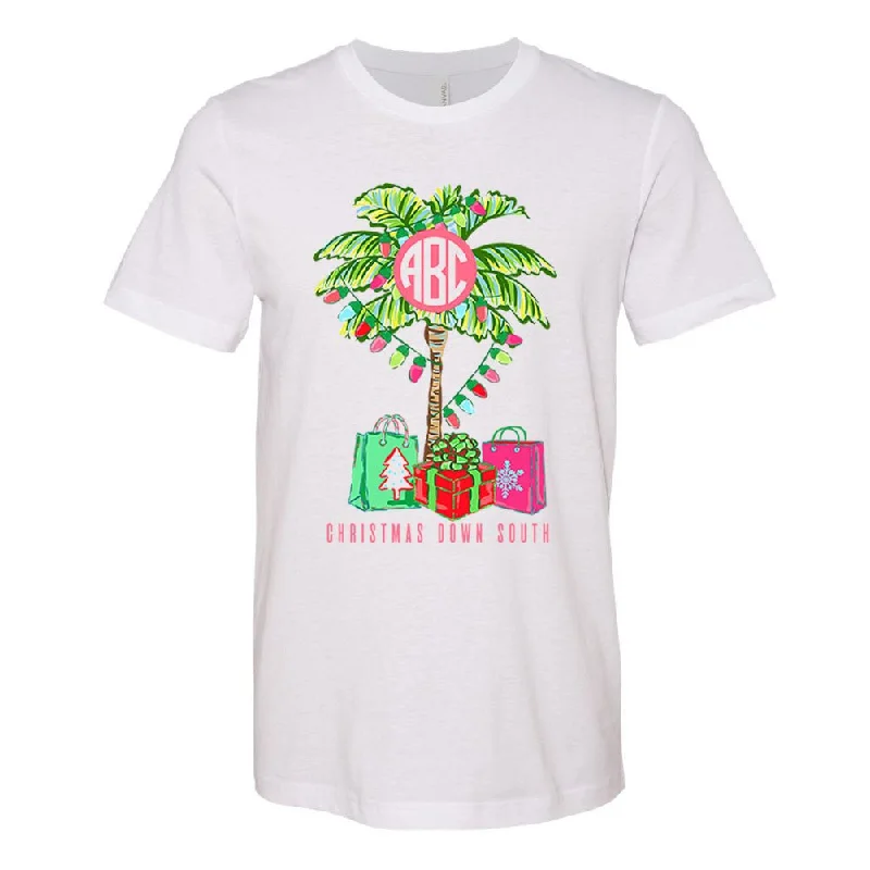 Monogrammed 'Christmas Down South' Premium T-Shirt