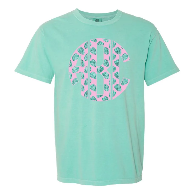 Monogrammed 'Palm Print' Big Print T-Shirt