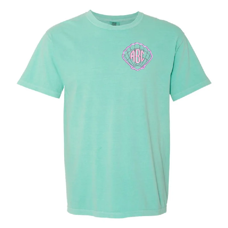 Monogrammed Seashell Comfort Colors T-Shirt