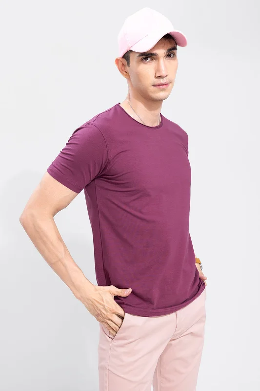 Raw Edge Burgundy T-Shirt