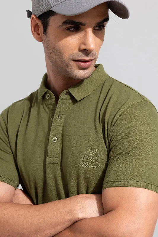 The Shishu Moss Green  Polo T-Shirt