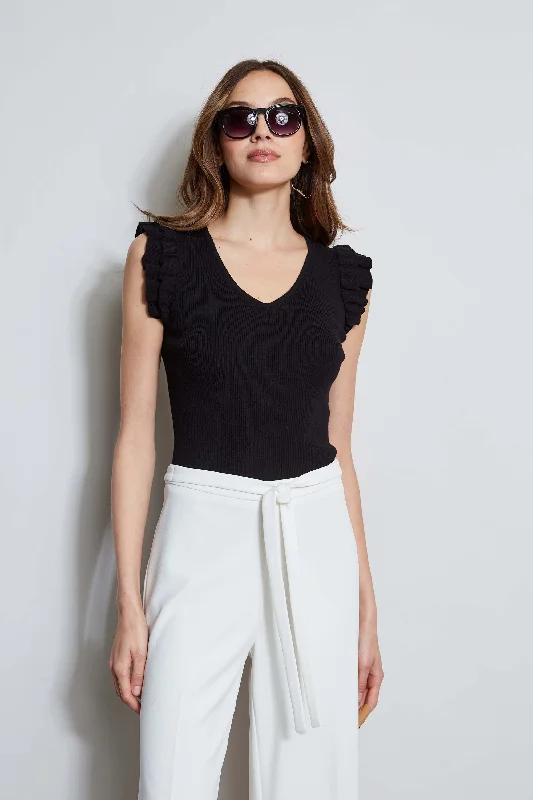 T-Tahari Flutter Sleeve Knit