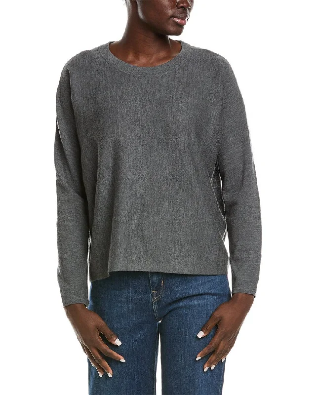 EILEEN FISHER Round Neck Wool Top