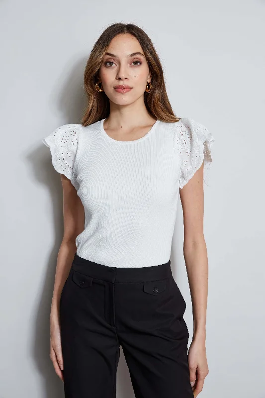 T-Tahari Lace Sleeve Knit