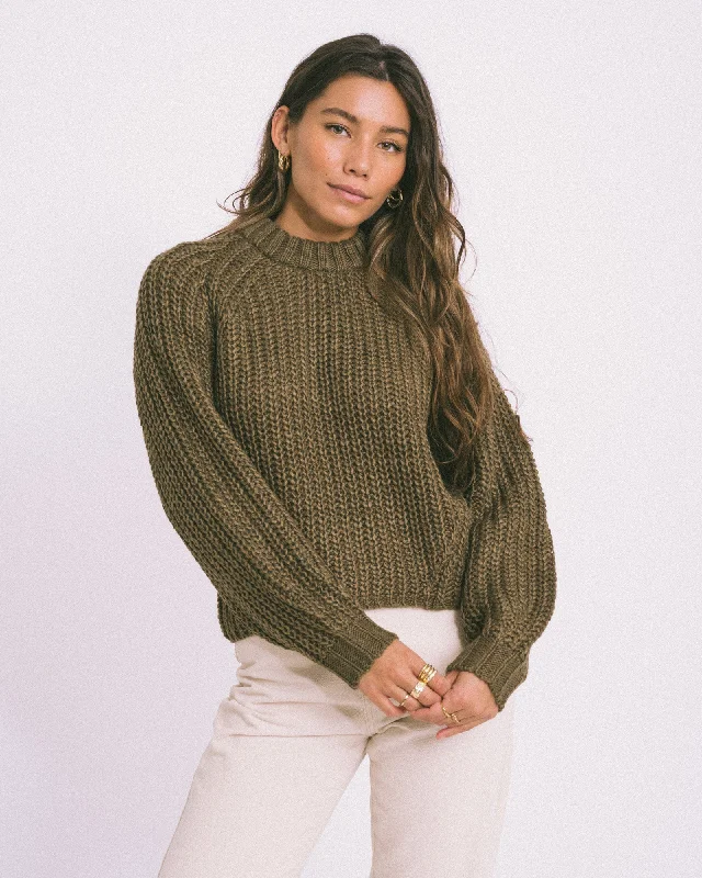 Kelly Chunky Crew Neck Knit Kangeroo