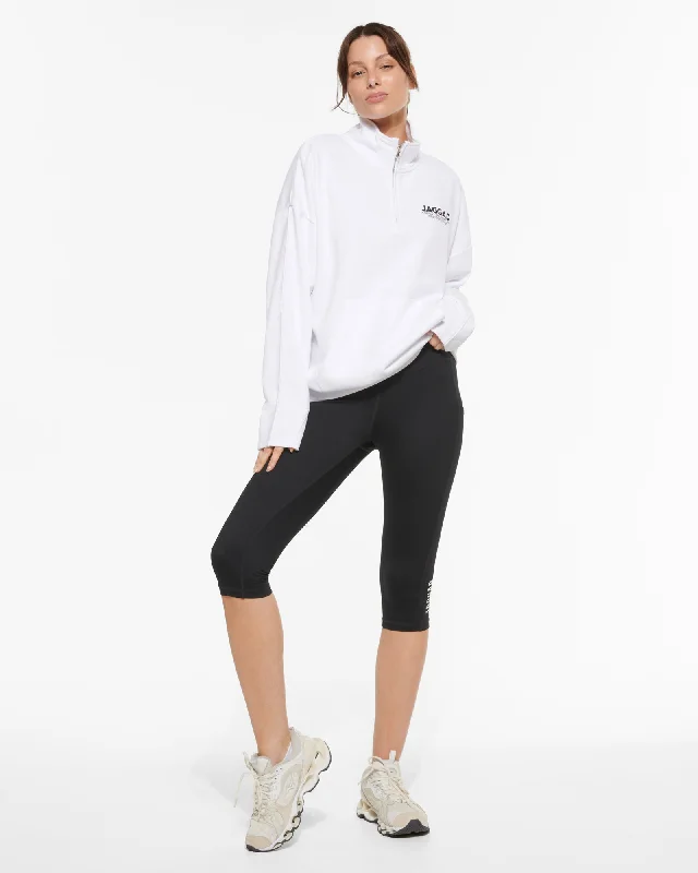 KETANI HALF-ZIP SWEATER WHITE