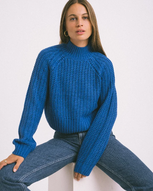 Tessa High Neck Knit Lapis Blue