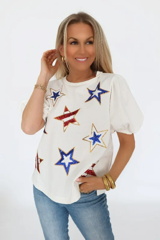 Party In The USA Sequin Top (YELLOW SALE)