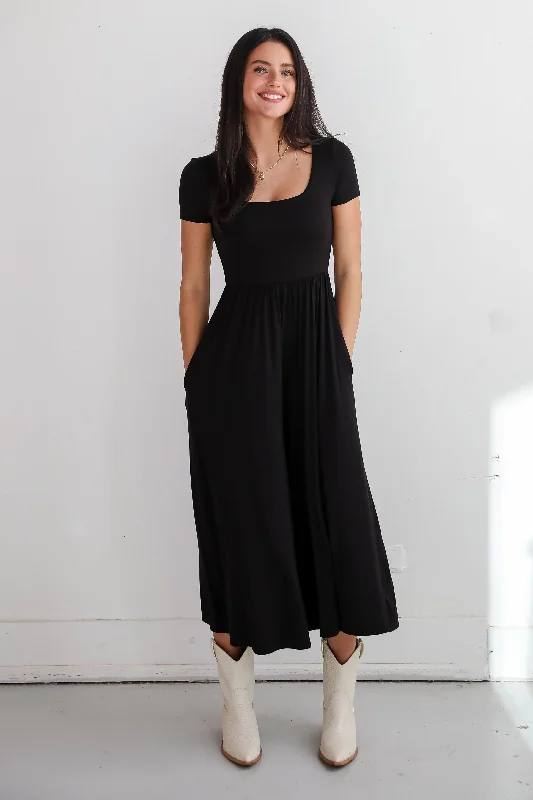 Remarkable Attitude Black Jumpsuit