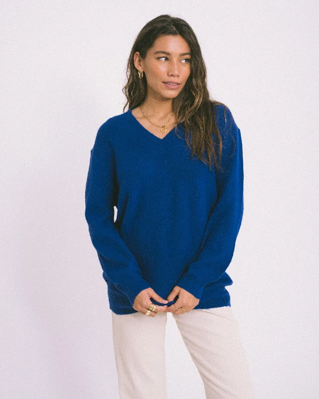 TILTIL Mommo V-neck Knit Cobalt