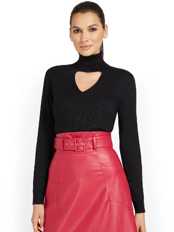 Turtleneck Cut-Out Sweater