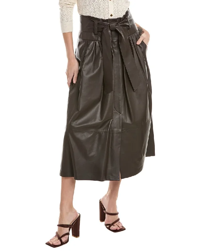 Vince Leather Skirt