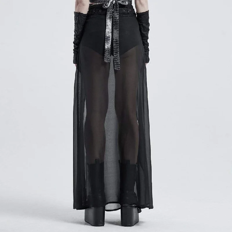 Women's Gothic Front Zip Shorts With Overskirts