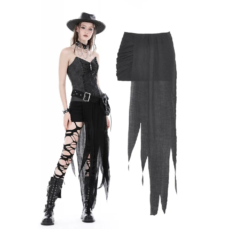 Women's Punk Irregular Ruched Skirt