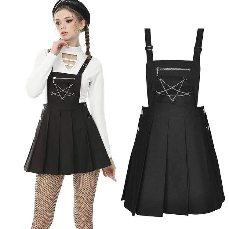 Women's Punk Star Chain Suspender Skirts