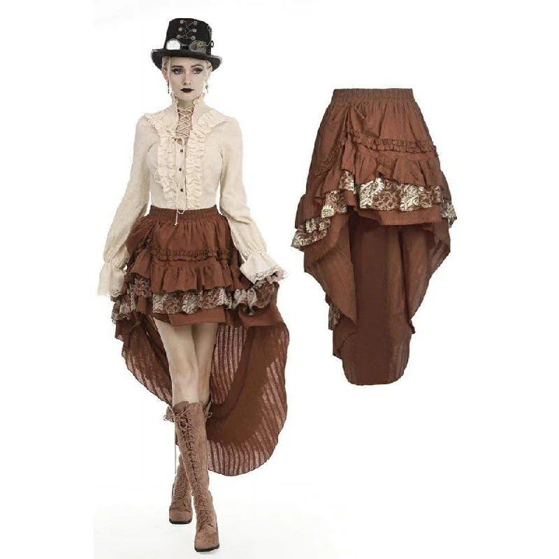 Women's Vintage Ruffles Irregular Skirts