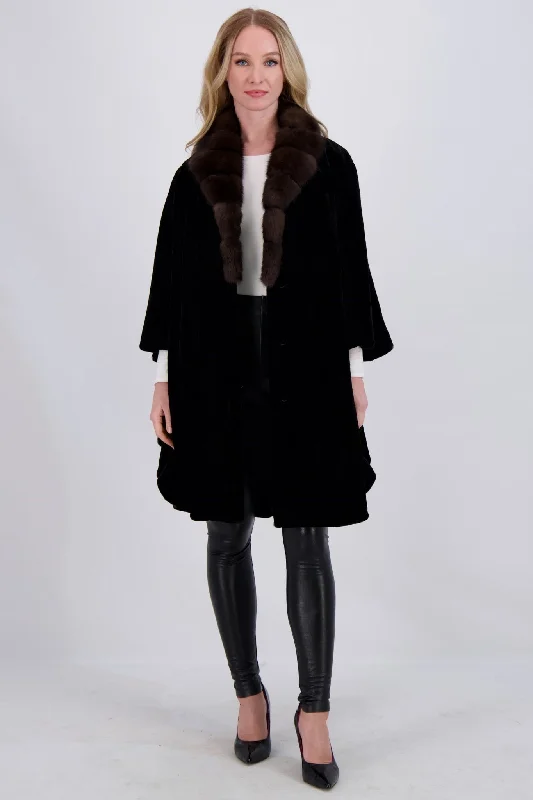 SHEARED MINK JACKET W/ SABLE