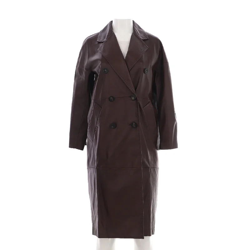 Women's Ussuri Double Breasted Coat Leather