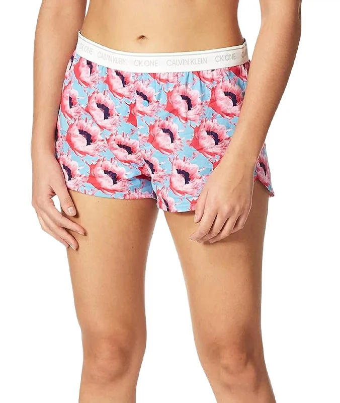 Cotton Sleep Short In Pink Smoothie Floral