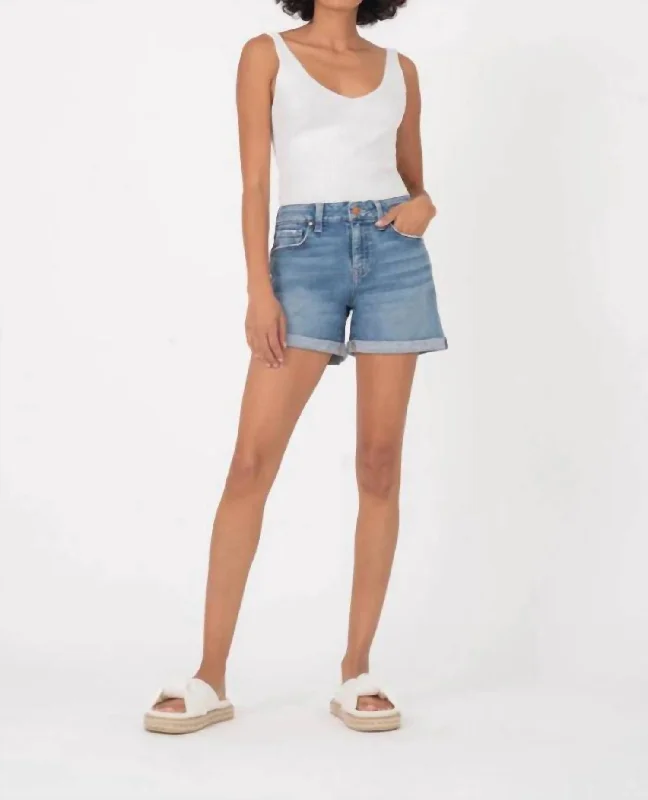 Megan 5 Pocket Cuffed Short In Soothing