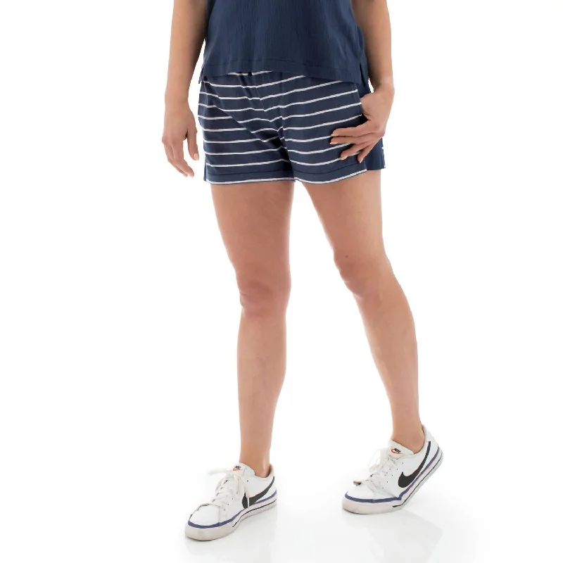 Savita Short In Insignia Blue Stripe