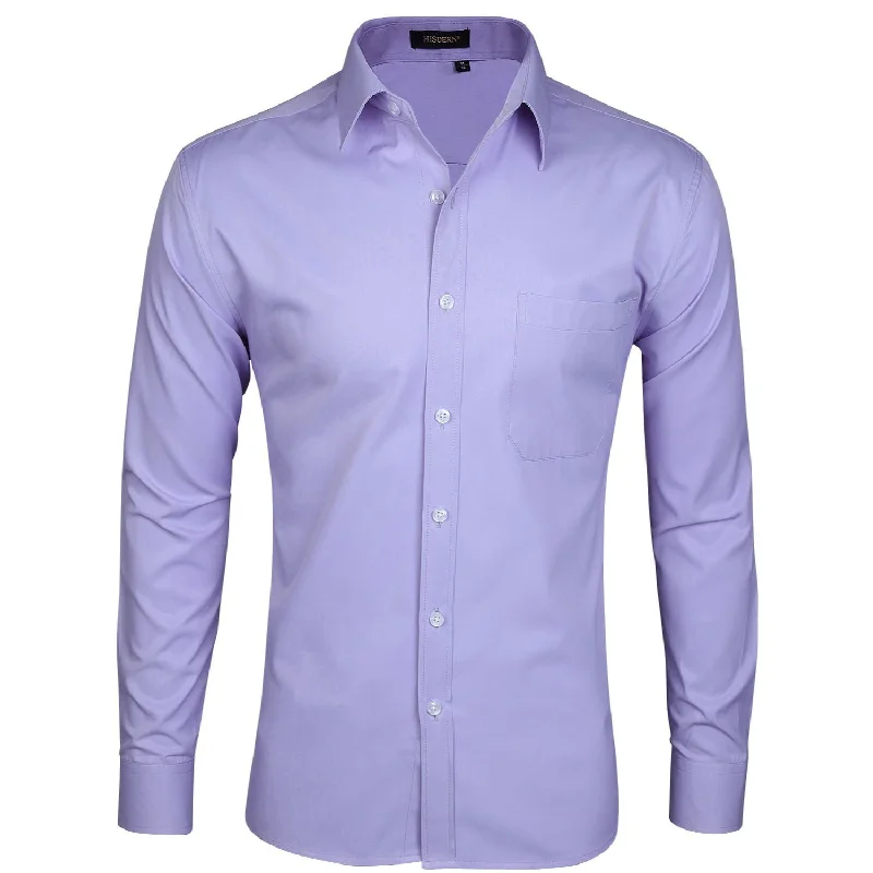 Men's Dress Shirt with Pocket - LIGHT PURPLE