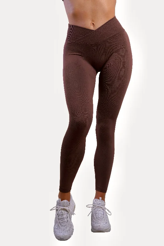 CORE V-WAIST LEGGINGS - ESPRESSO