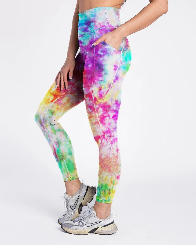 Lux Pace Leggings - Rainbow Tie Dye