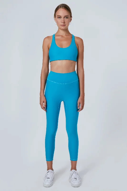 Mila 7/8 Length Leggings | Recycled Nylon | Cerulean