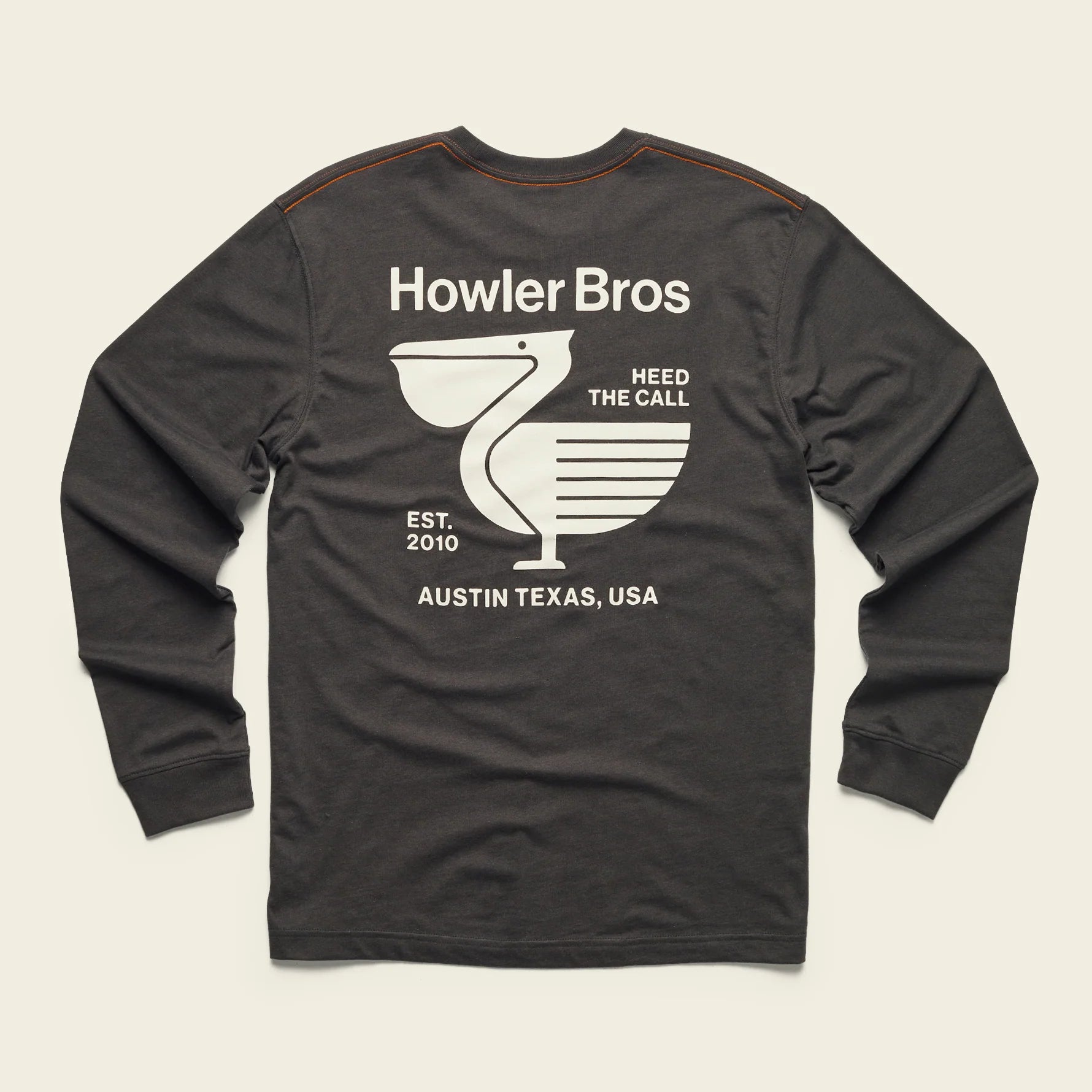 Pelican Postage Longsleeve Tee | Antique Black | Howler Bros