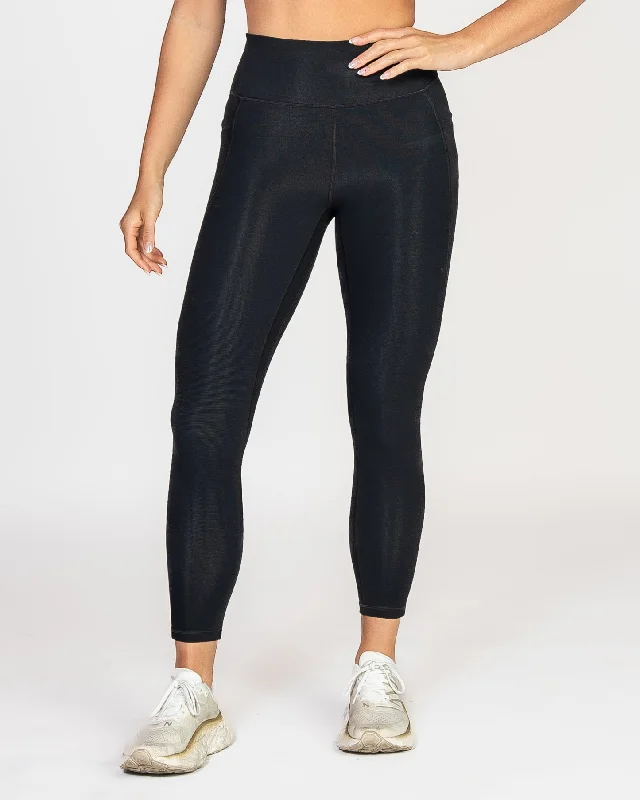 Ribbed Shakti 7/8 Leggings - Black