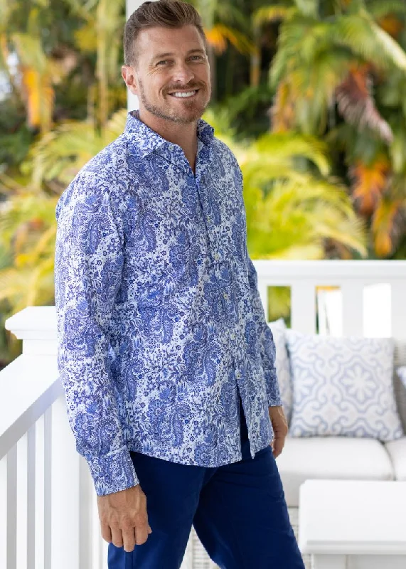 STATEMENT PAISLEY SHIRT SKY