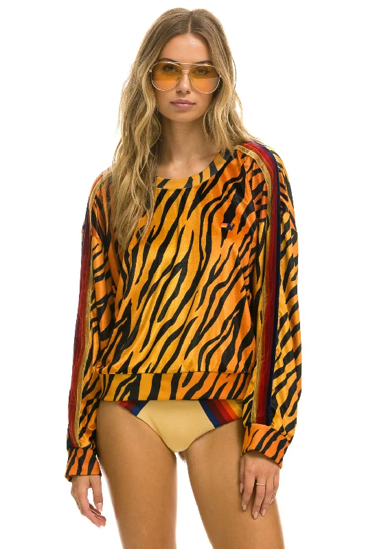 CLASSIC VELVET RELAXED SWEATSHIRT - TIGER