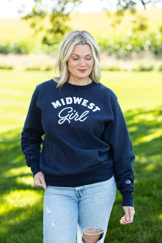 The Midwest Girl Heirloom Crew in Navy