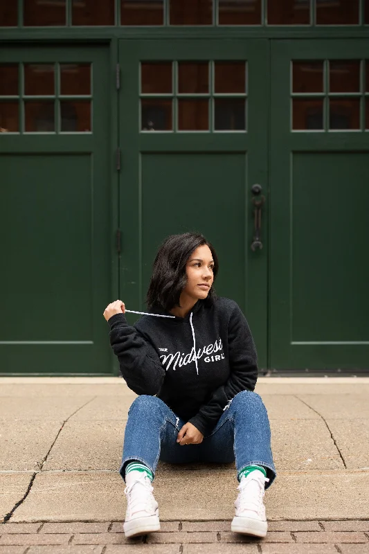 The Midwest Girl Hoodie in Black