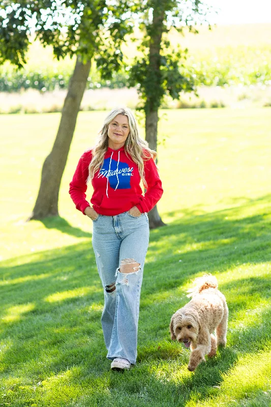 Wisconsin Hoodie in Red