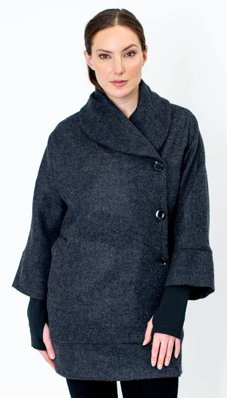 Classic Swing Coat/ Charcoal