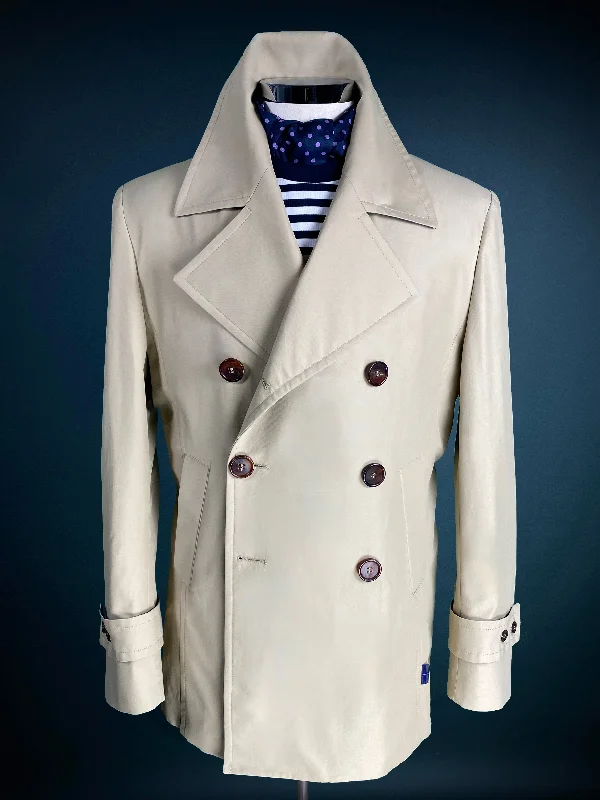 ITALIAN Waterproof Peacoat. TAN.