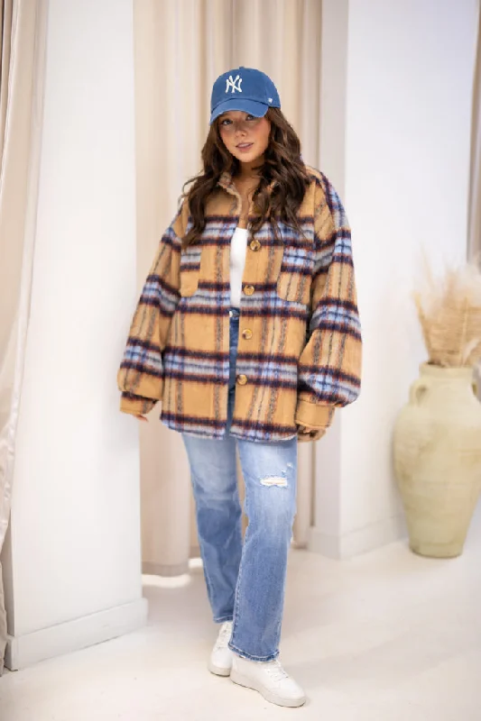 NEW PARIS PLAID COAT (NUDE, RED)