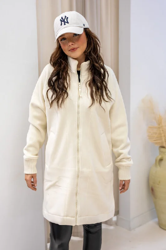 NEW WILLOW MICROFLEECE FLEECE COAT (IVORY)